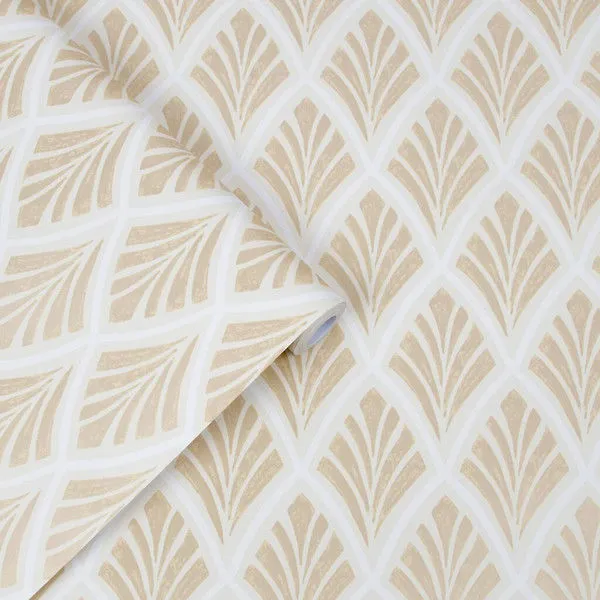 Product Image 1 for Laura Ashley Florin Gold Art Deco Wallpaper from Graham & Brown