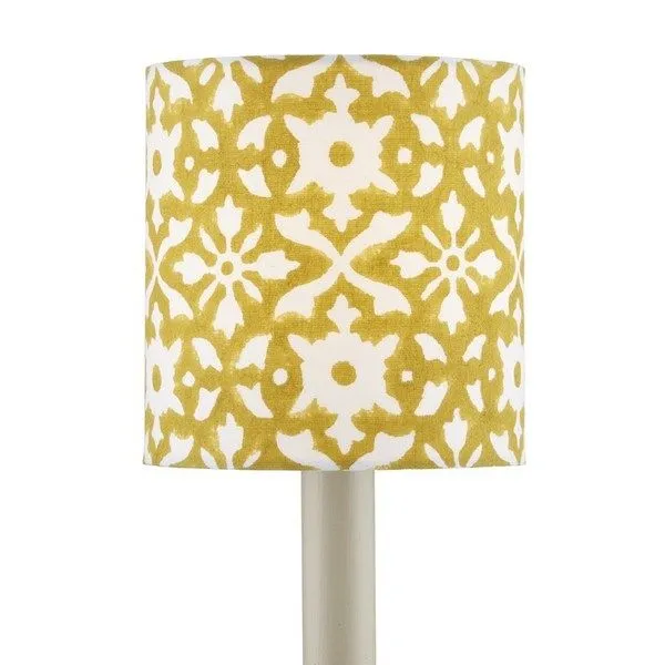 Product Image 1 for Block-Print Gold Drum Chandelier Shade from Currey & Company