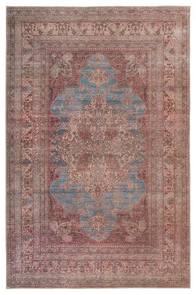 Product Image 4 for Vacherie Medallion Red/ Blue Rug from Jaipur