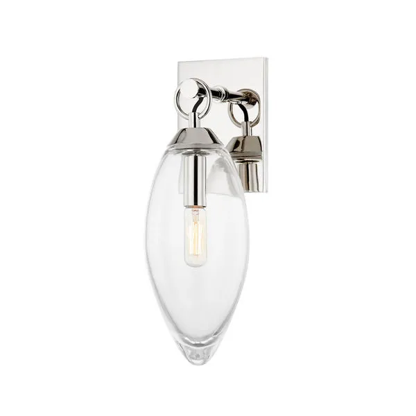 Product Image 1 for Nantucket 1-Light Wall Sconce - Polished Nickel from Hudson Valley