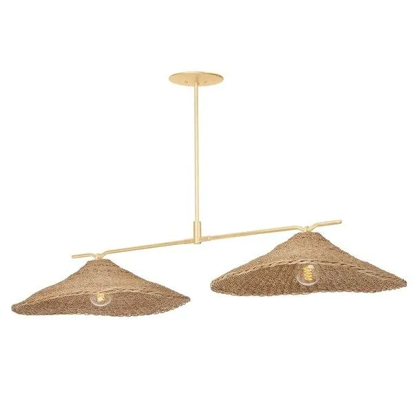 Product Image 1 for Valier Vintage Gold Leaf 2-Light Island from Troy Lighting