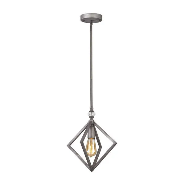 Product Image 1 for Milo 1 Light Pendant In Weathered Zinc from Elk Lighting