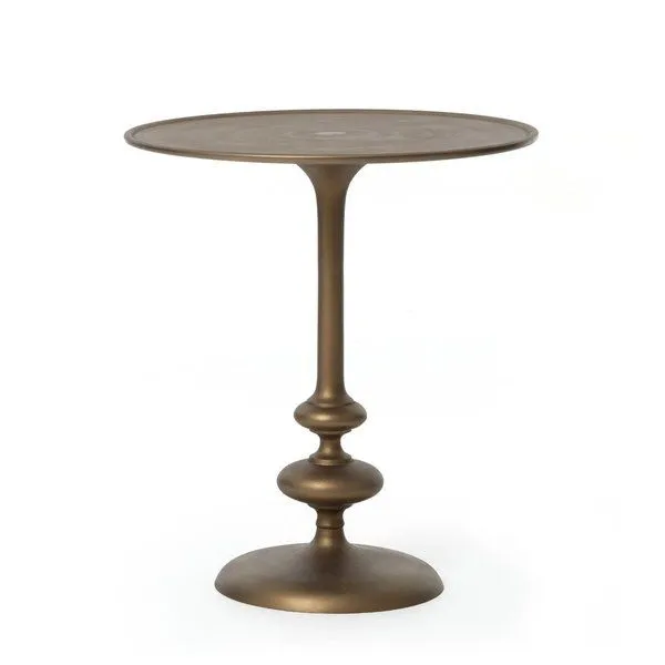 Product Image 11 for Marlow Iron Matte Brass Matchstick Pedestal Table from Four Hands