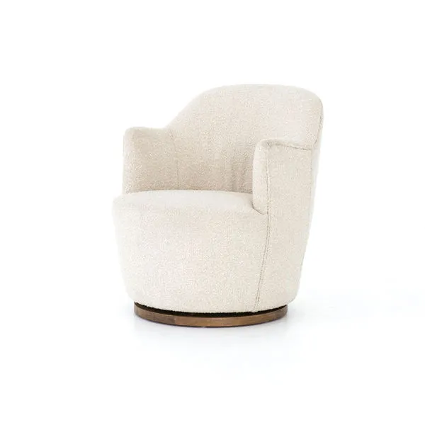 Product Image 9 for Aurora Small Knoll Natural Round Swivel Accent Chair from Four Hands