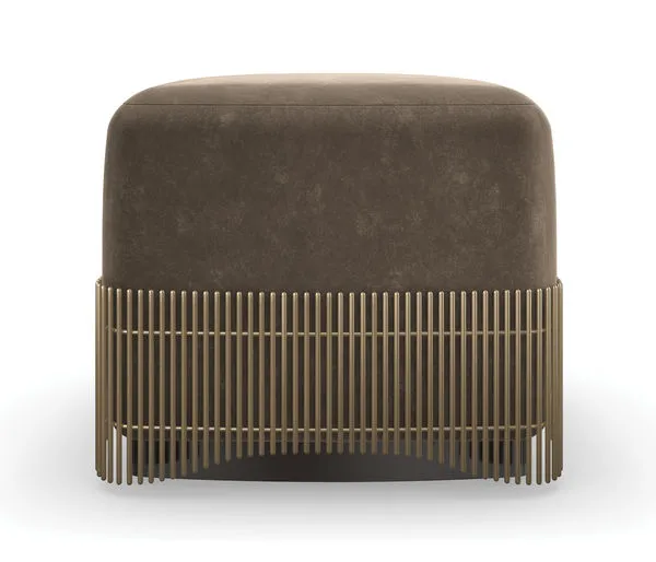Product Image 1 for Petit Four Upholstered Dark Chocolate Poplar Ottoman from Caracole