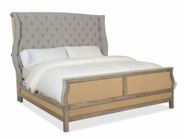 Product Image 3 for Boheme Oak & Burlap King Bon Vivant Bed from Hooker Furniture