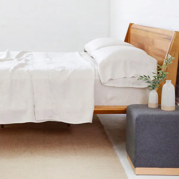 Product Image 1 for Twin Flax Linen Sheet Set from Pom Pom at Home