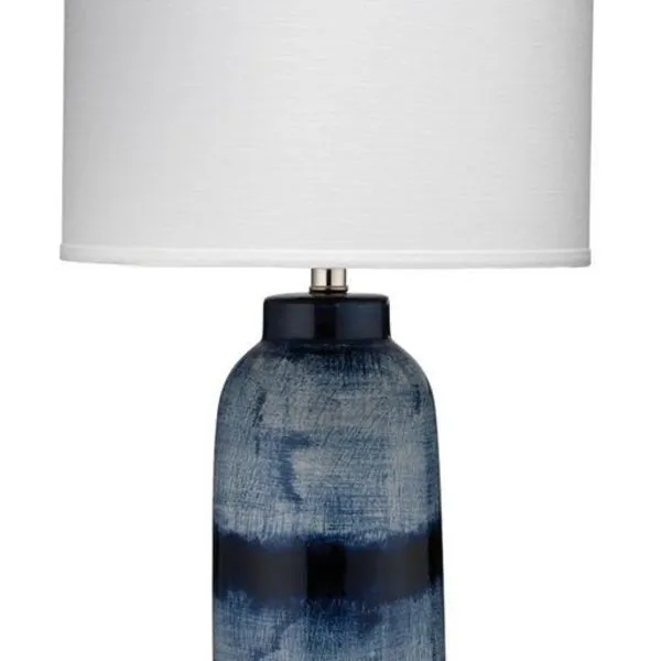 Product Image 7 for Large Batik Table Lamp Digo Medium Drum Shade Raffia from Jamie Young
