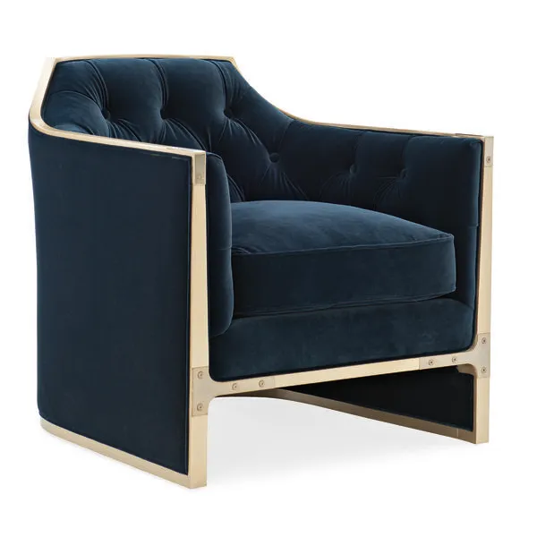 Product Image 1 for Blue Velvet Modern The Cat's Meow Accent Chair from Caracole