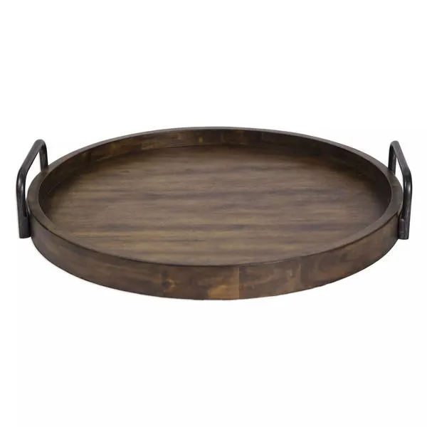 Product Image 1 for Uttermost Reine Round Wooden Tray from Uttermost