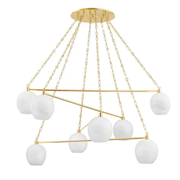 Product Image 1 for Asbury Park 8-Light Chandelier - Aged Brass from Hudson Valley