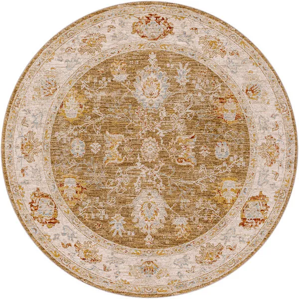 Product Image 1 for Avant Garde Woven Golden / Light Beige Rug - 6'7" Round from Surya