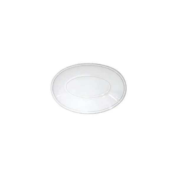 Product Image 1 for Friso Small Ceramic Stoneware Oval Platter, Set of 2 - White from Costa Nova