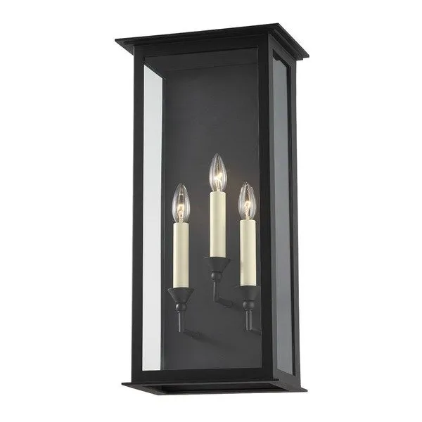 Product Image 1 for Chauncey Textured Black Exterior Wall Sconce from Troy Lighting