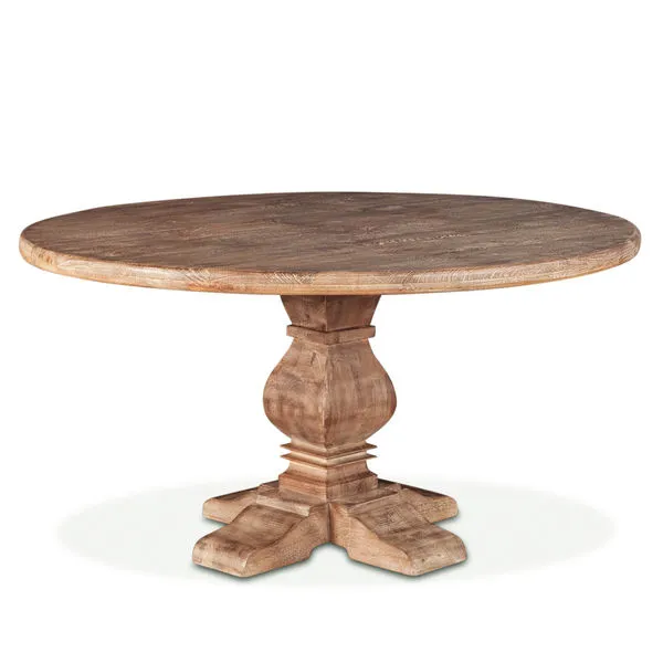 Product Image 7 for Pengrove Round Mango Wood Dining Table In Antique Oak Finish from World Interiors