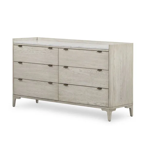 Product Image 8 for Viggo 6 Drawer Dresser Vintage White Oak from Four Hands