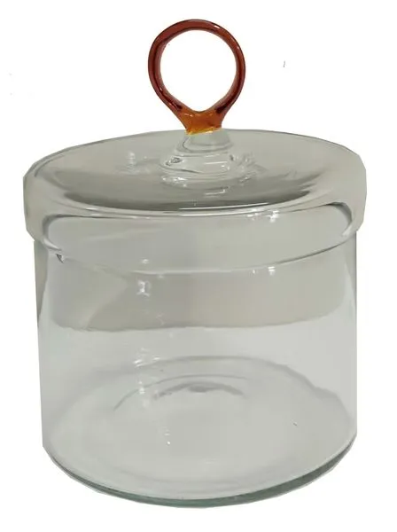 Product Image 1 for Glass Canister W/ Amber Handle from BIDKHome