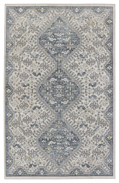 Product Image 7 for Yucca Medallion Cream/ Blue Area Rug from Jaipur
