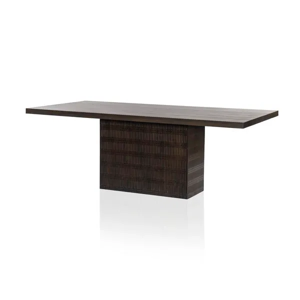 Product Image 1 for Kelby Solid Mango Dining Table - Carved Vintage Brown from Four Hands