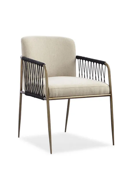 Product Image 1 for Cream Fabric Modern Remix Woven Dining Chair from Caracole