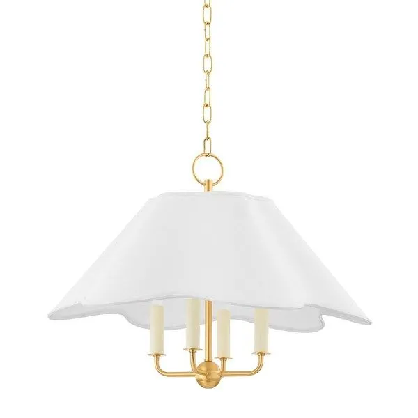 Product Image 1 for Rosanna Scalloped Shade 4-Light Chandelier from Mitzi