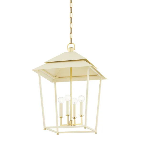 Product Image 1 for Natick 4-Light Large Lantern - Aged Brass from Hudson Valley