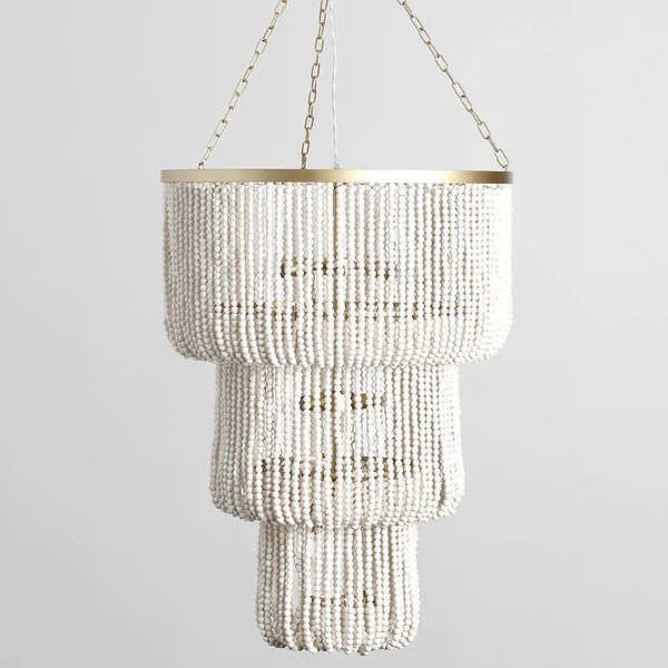 Product Image 1 for Amanda White Beaded Chandelier from Classic Home Furnishings