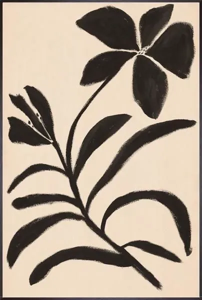 Product Image 1 for Midnight Flora IV 47"x71" Botanical Canvas Painting from Leftbank