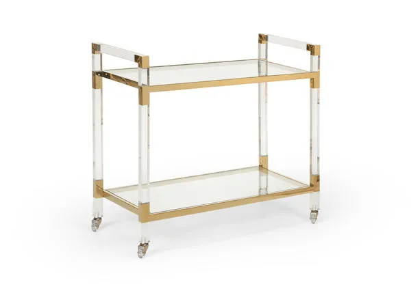 Product Image 1 for Jacqueline Acrylic Bar Cart from Chelsea House