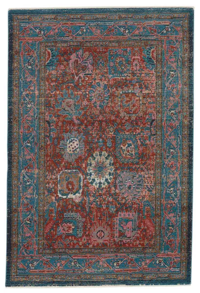 Product Image 5 for Romilly Oriental Rust/ Teal Rug from Jaipur