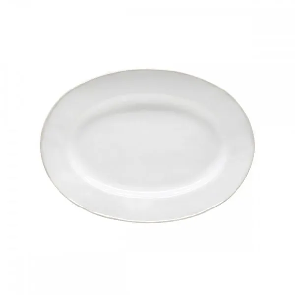 Product Image 1 for Beja Small Ceramic Stoneware Oval Platter - White & Cream from Costa Nova