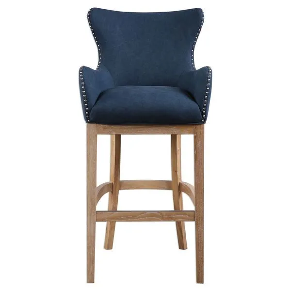Product Image 2 for Uttermost Barton Denim Blue Bar Stool from Uttermost