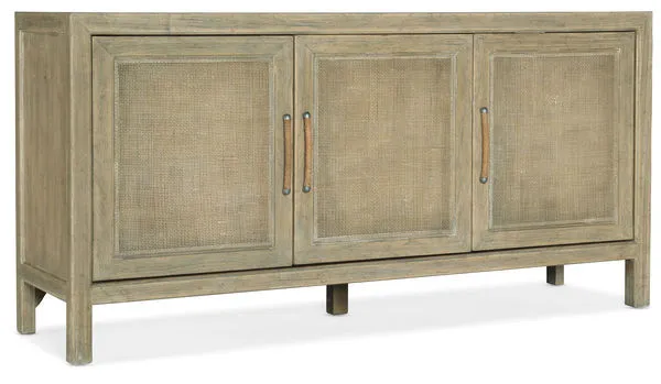 Product Image 1 for Surfrider Small Pecan & Rattan Media Console from Hooker Furniture