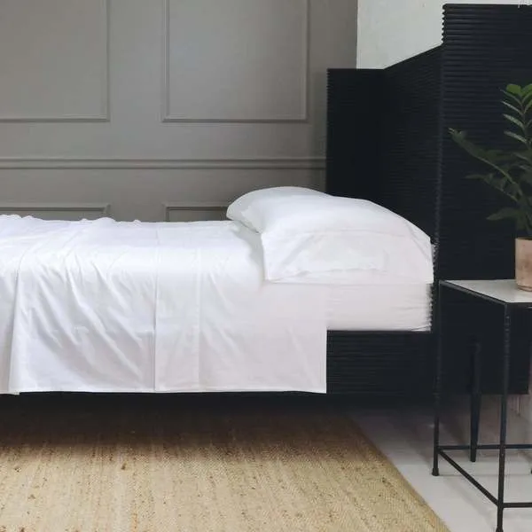 Product Image 1 for Classico Hemstitch Cotton Sateen Sheet Set from Pom Pom at Home