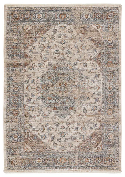 Product Image 1 for Heir Traditional Medallion Beige/ Blue Rug - 8' x 10' from Jaipur