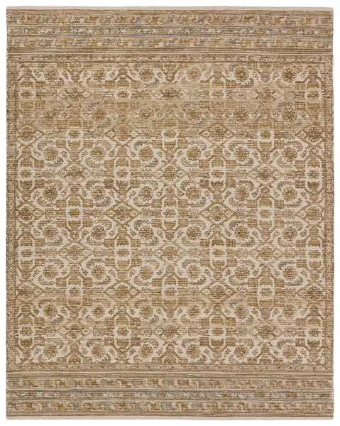 Product Image 1 for Sarang Updated Traditional Handmade Trellis Brown/ Gold Rug - 5' x 8' from Jaipur