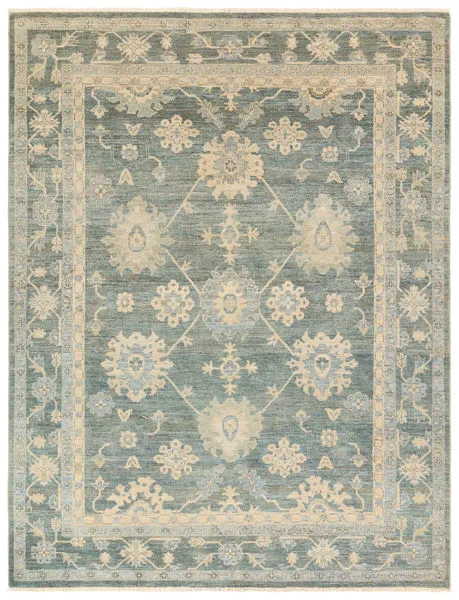 Product Image 1 for Kerensa Handknotted Floral Blue / Beige Rug from Jaipur