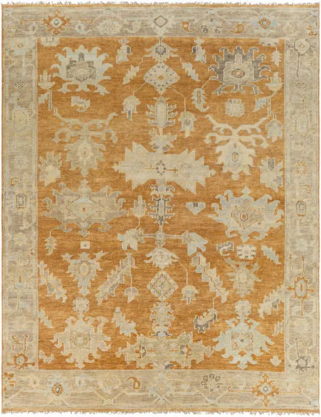 Product Image 1 for Antalya Hand-Knotted Wool Dusty Sage / Brown - 2' x 3' from Surya