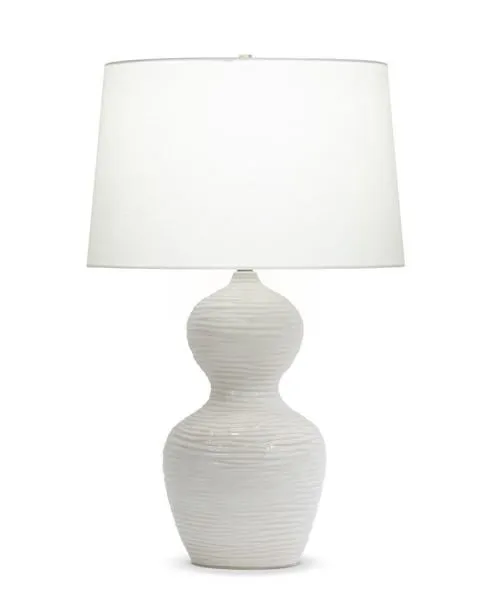 Product Image 1 for Eloise Sculptural Ceramic Table Lamp - White from FlowDecor