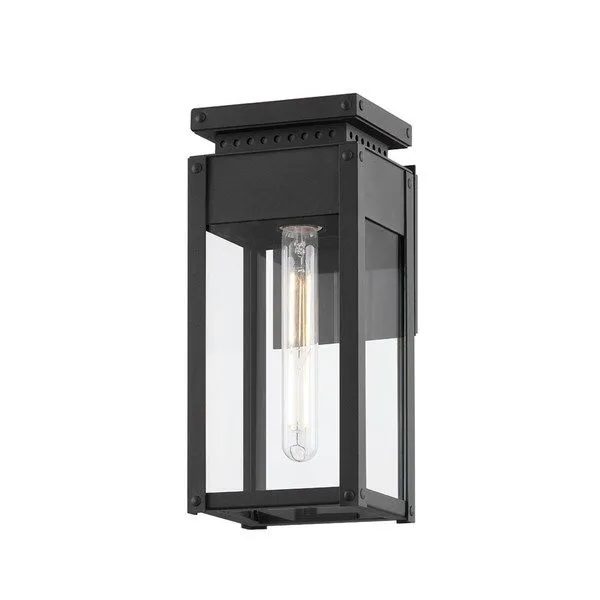Product Image 1 for Braydan Textured Black 1-Light Exterior Wall Sconce from Troy Lighting