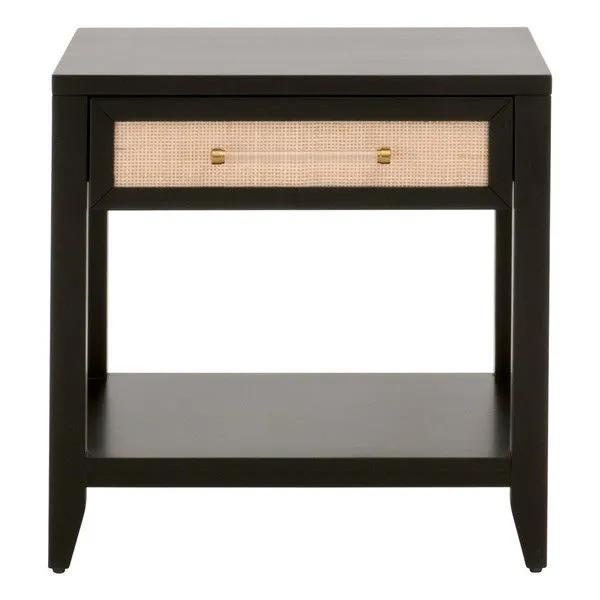 Product Image 1 for Holland Brushed Black Acacia 1-Drawer Side Table from Essentials for Living