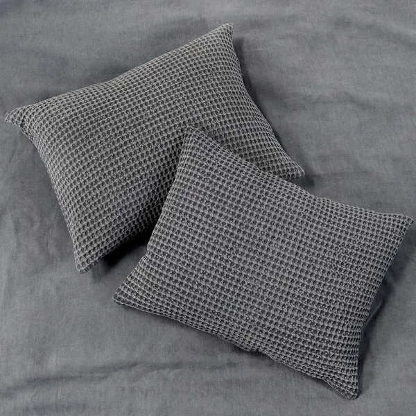 Product Image 1 for Zuma Large Decorative Bed Pillow with Insert - Charcoal from Pom Pom at Home