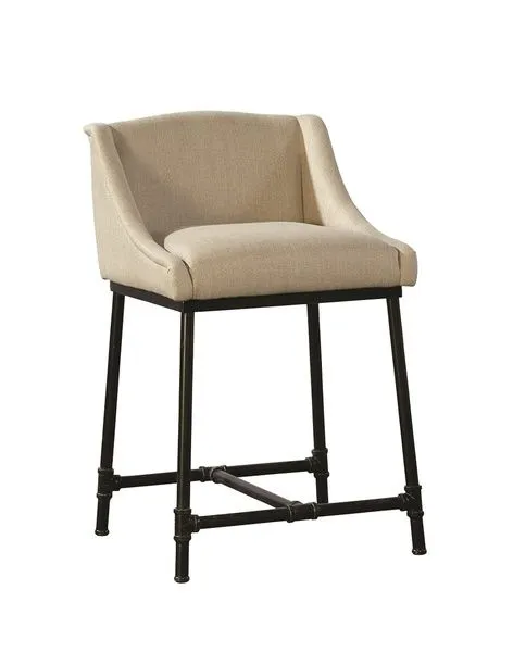 Product Image 2 for Linen & Iron Pipe Counter Stool from Furniture Classics