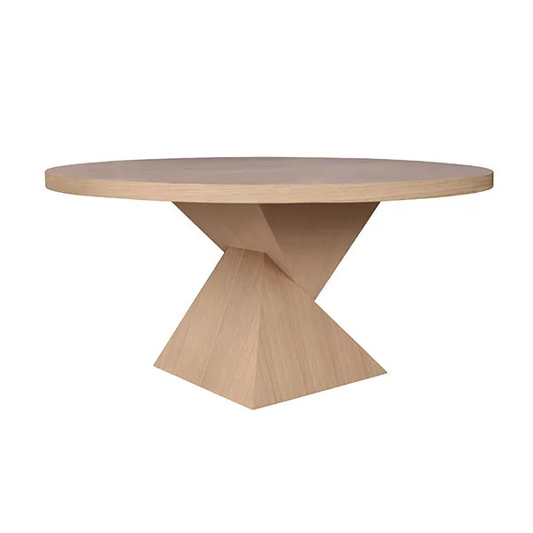 Product Image 1 for Newport Sculptural Base Dining Table In Natural Oak from Worlds Away
