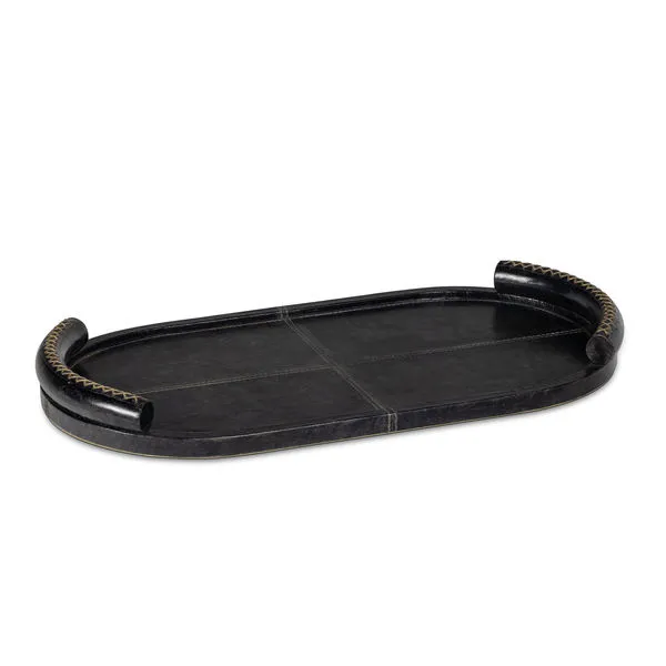 Product Image 1 for Forte Leather Oval Tray from Regina Andrew Design