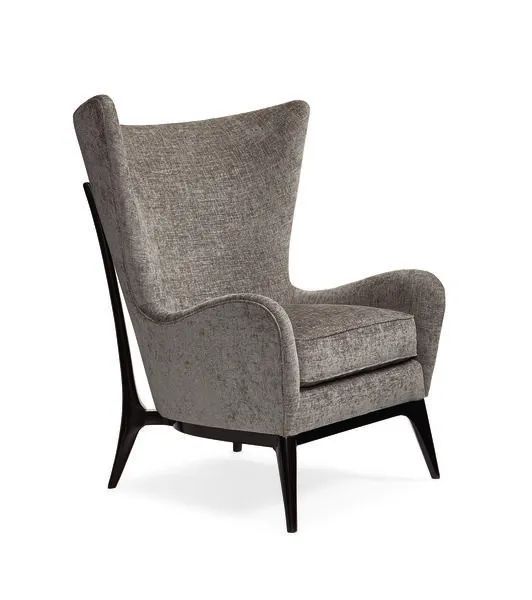 Product Image 1 for Gray Fabric Modern Whats New Wingback Chair from Caracole
