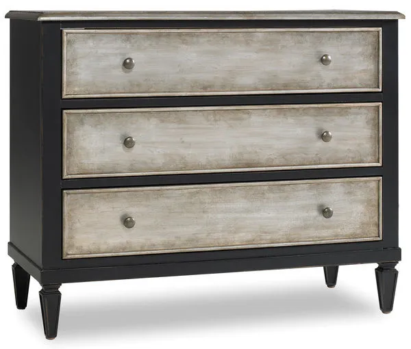 Product Image 5 for Two Tone Aluminum Wrap & Black Three Drawer Chest from Hooker Furniture