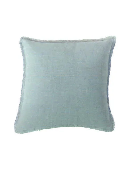Product Image 3 for Blue and Beige Cross-dye Linen Pillow from Anaya Home