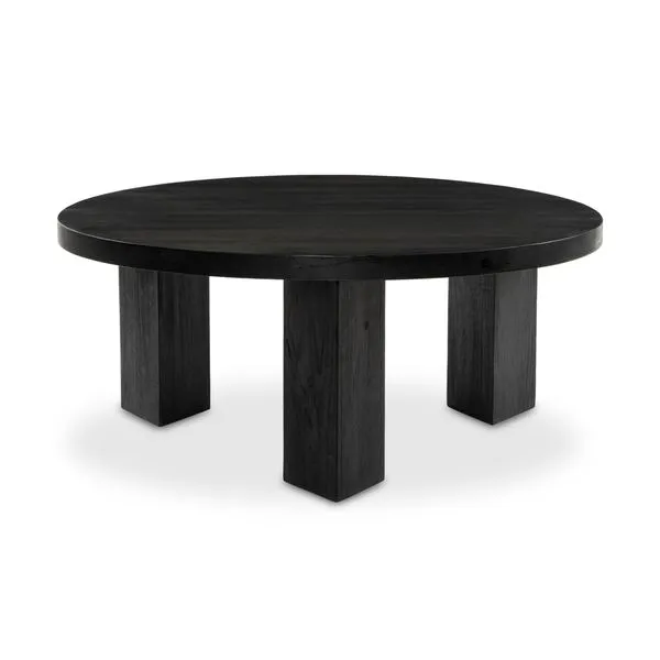 Product Image 1 for Mesa Ebony Parawood Round Coffee Table from Four Hands
