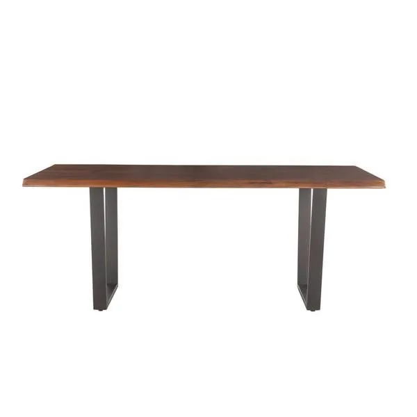 Product Image 4 for Belfrie 72 Inch Acacia Wood Dining Table In Dark Walnut Finish from World Interiors